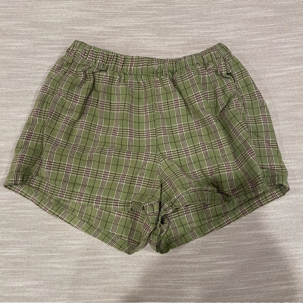 RARE green plaid brandy Melville shorts
